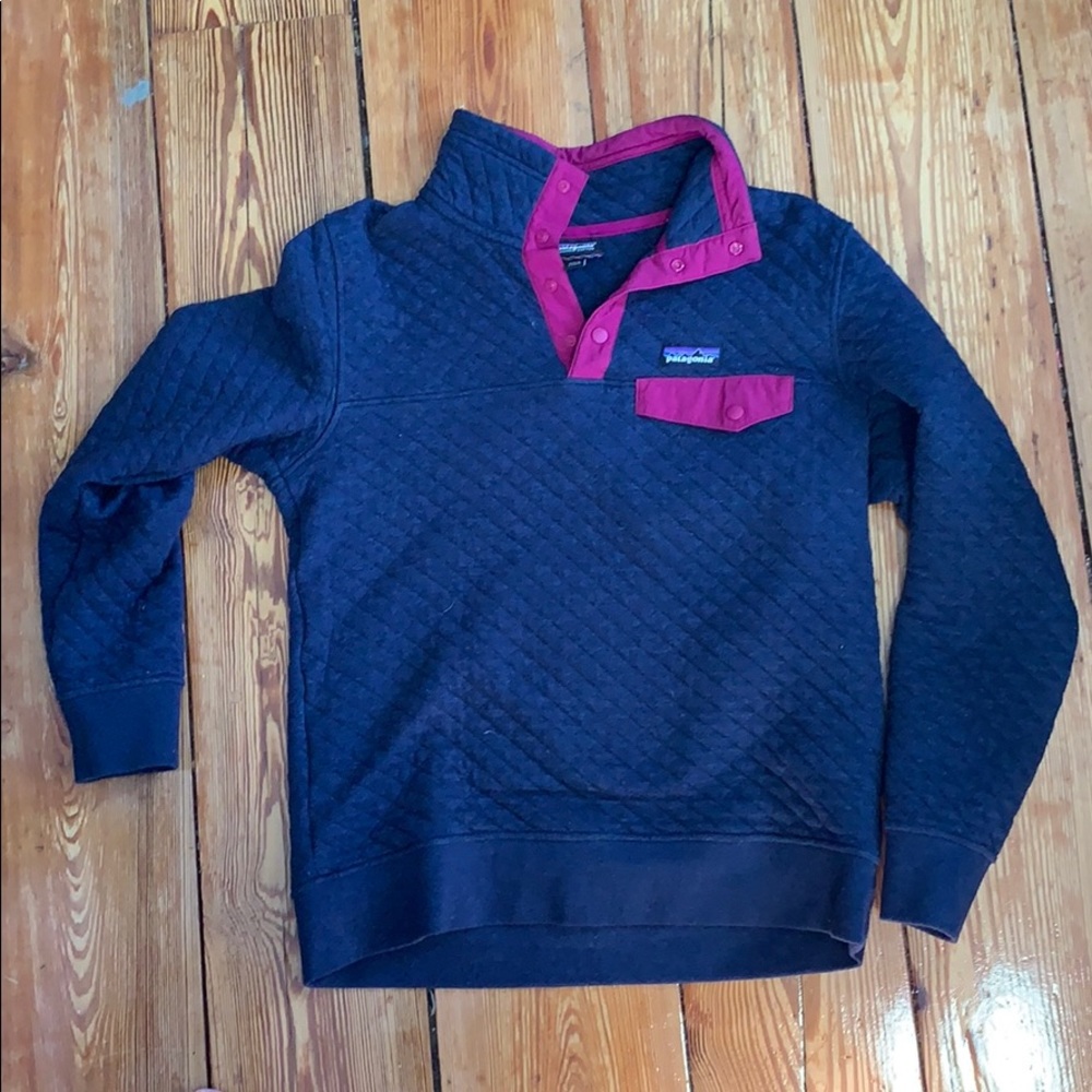 Patagonia Organic Cotton Quilt Snap-T - Navy